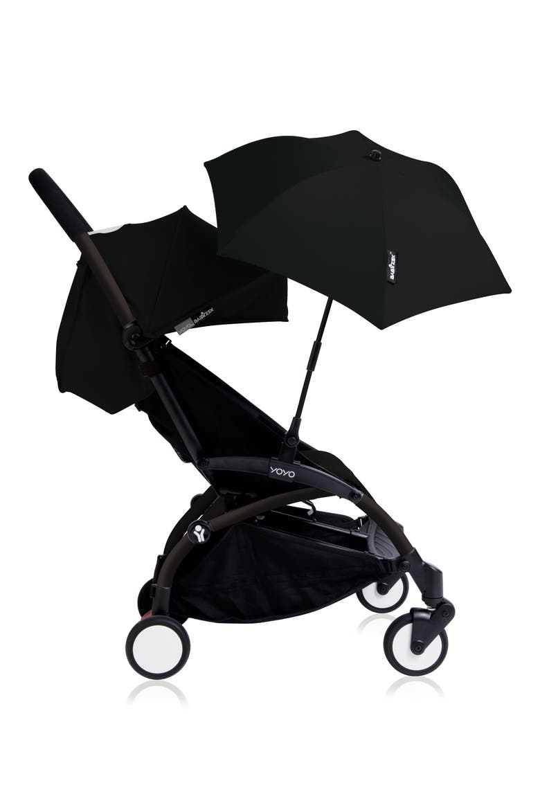 YOYO+ Complete Stroller with Travel Bag, Black Parasol & New Leg Rest, Alternate, color, BLACK/ BLACK