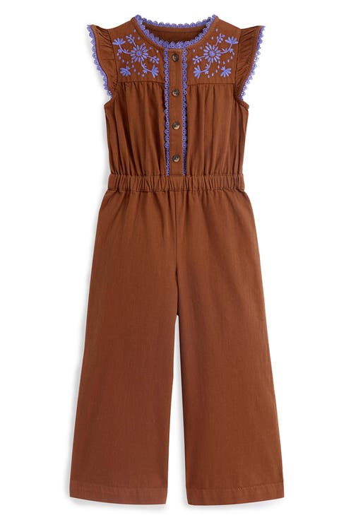 Kids' Flutter Sleeve Denim Jumpsuit
