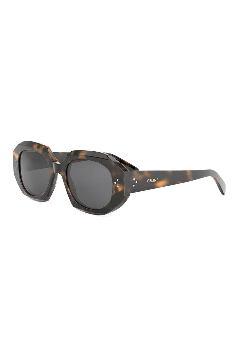 Bold 3 Dots 52mm Geometric Sunglasses, Alternate, color, BLONDE HAVANA / SMOKE
