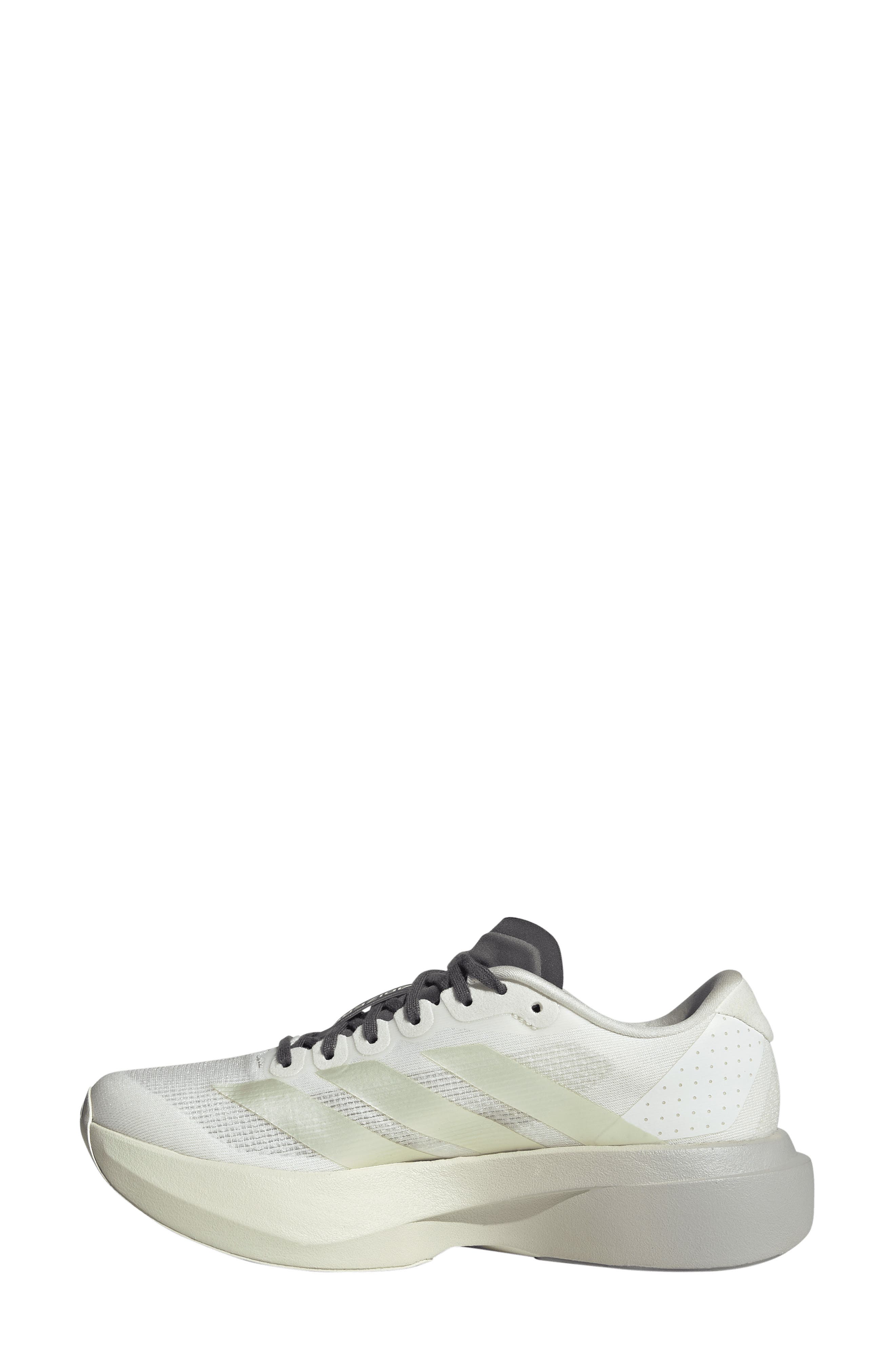 Adizero EVO SL Running Shoe, Alternate, color, OFF WHITE/ ICE GOLD/ GRANITE