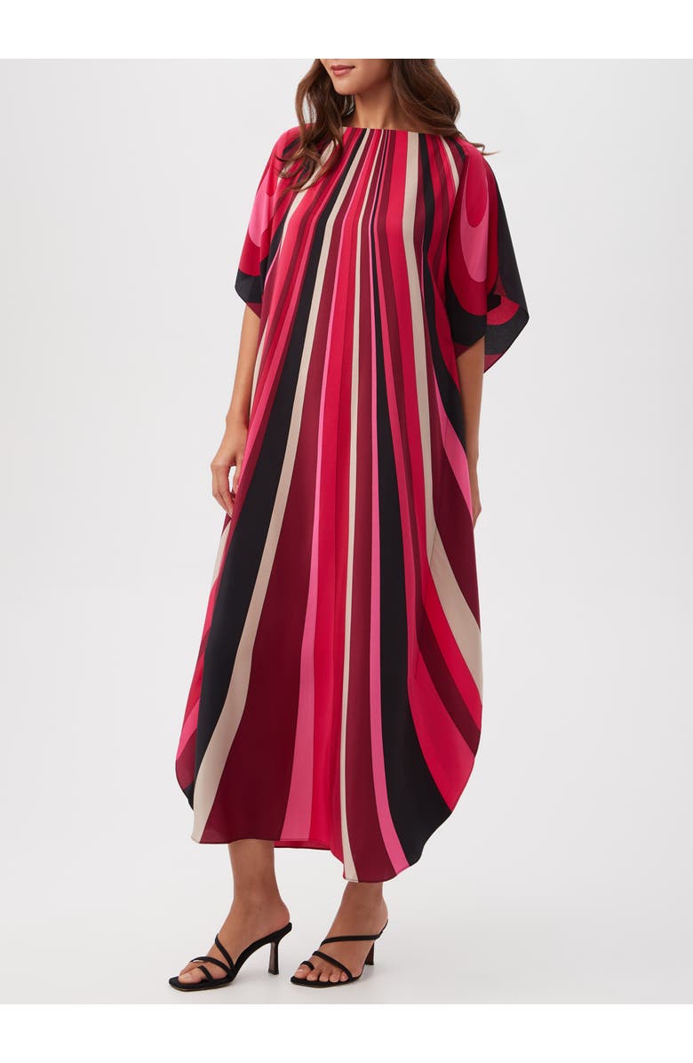 Trina Turk Jalani Maxi Caftan Dress, Alternate, color, Fairy Fuchsia Multi