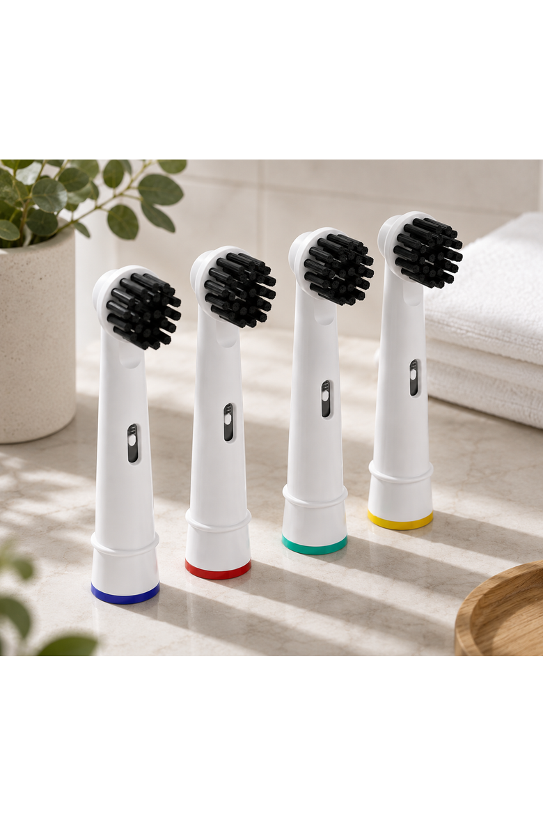 Charcoal Infused Bristles Electric Toothbrush Replacement Brush Heads, Alternate, color, White