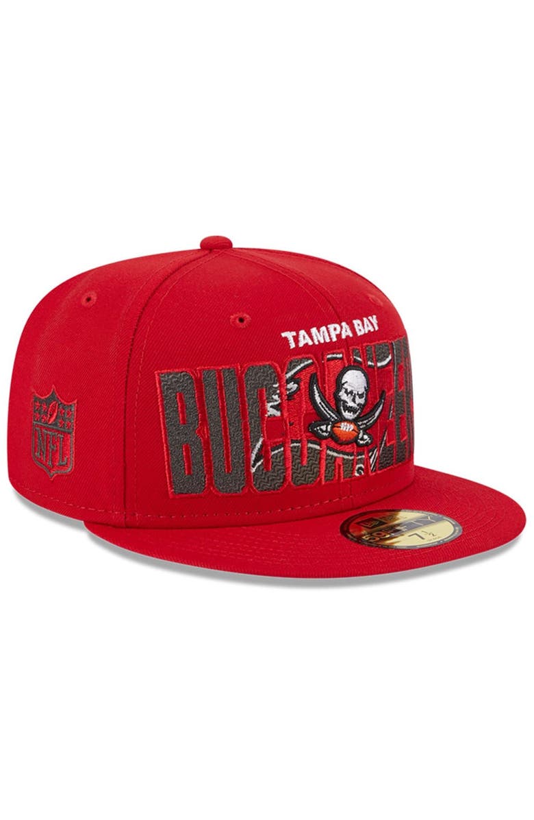 New Era Men's New Era Red Tampa Bay Buccaneers 2023 NFL Draft 59FIFTY Fitted Hat, Main, color,
