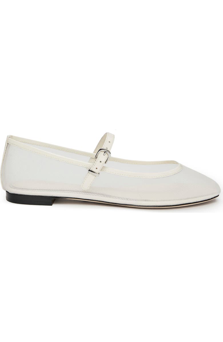 PAIGE Josie Mesh Mary Jane Flat, Alternate, color, Bone