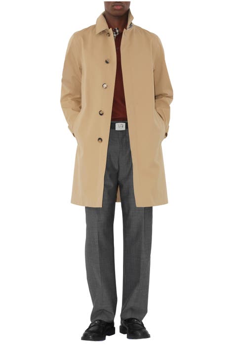 Mid-length Bonded Gabardine Car Coat