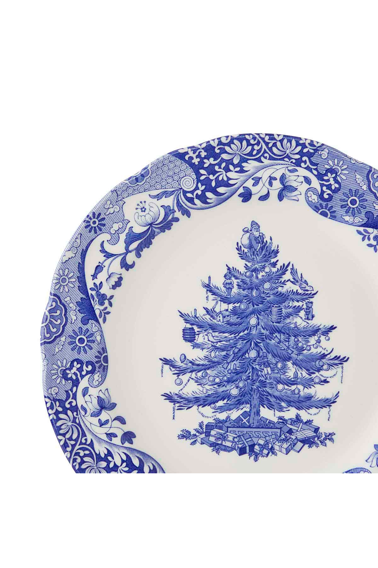 Blue Italian Christmas Plate, Alternate, color, 10.5"