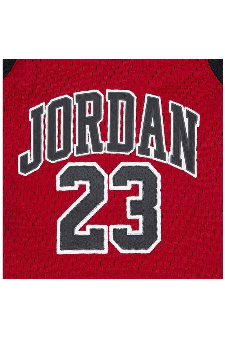 Jumpman 23 Jersey Romper, Alternate, color, GYM RED