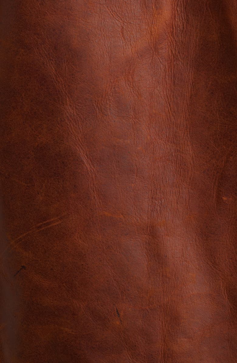 Schott NYC Lightweight Vintage Oil Tanned Unlined Cowhide Leather Trucker Jacket, Alternate, color, Whiskey