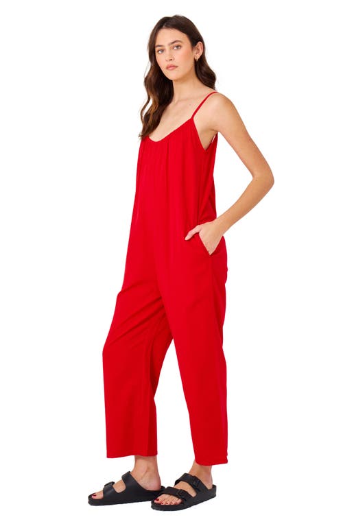 Hurley New Heights Jumpsuit In Red
