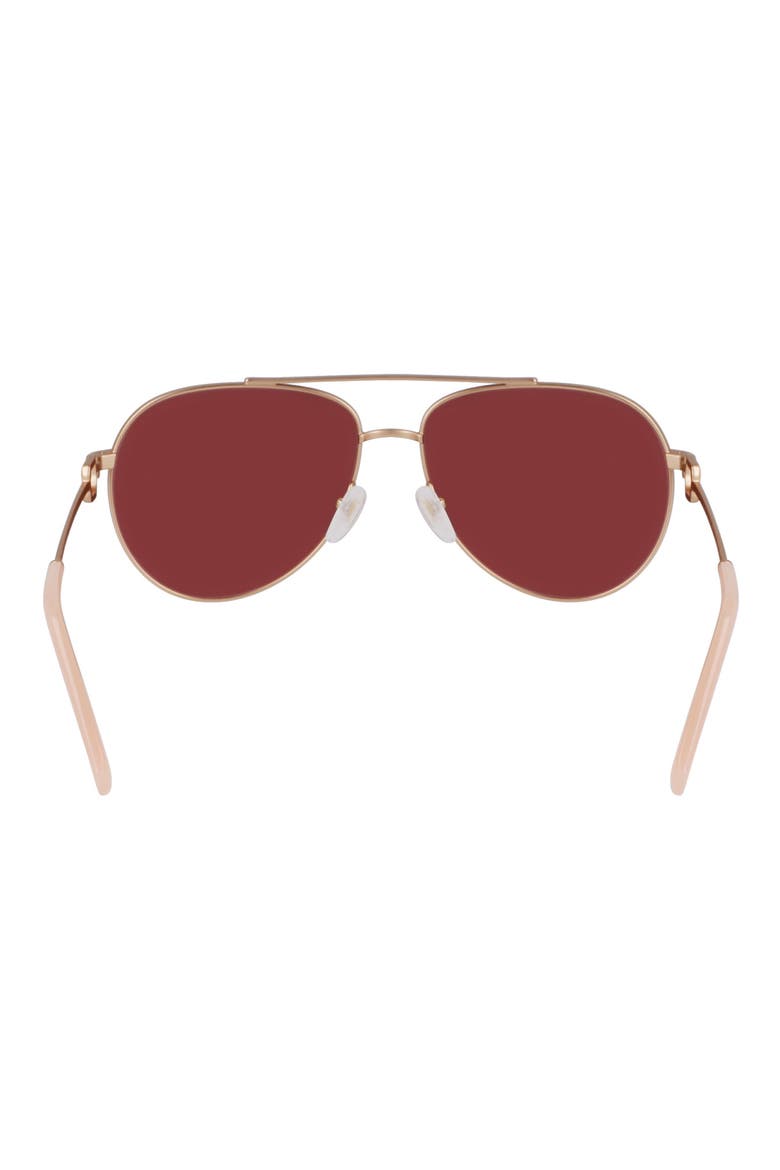 Foulonn 58mm Aviator Sunglasses, Alternate, color, ROSE GOLD/WINE