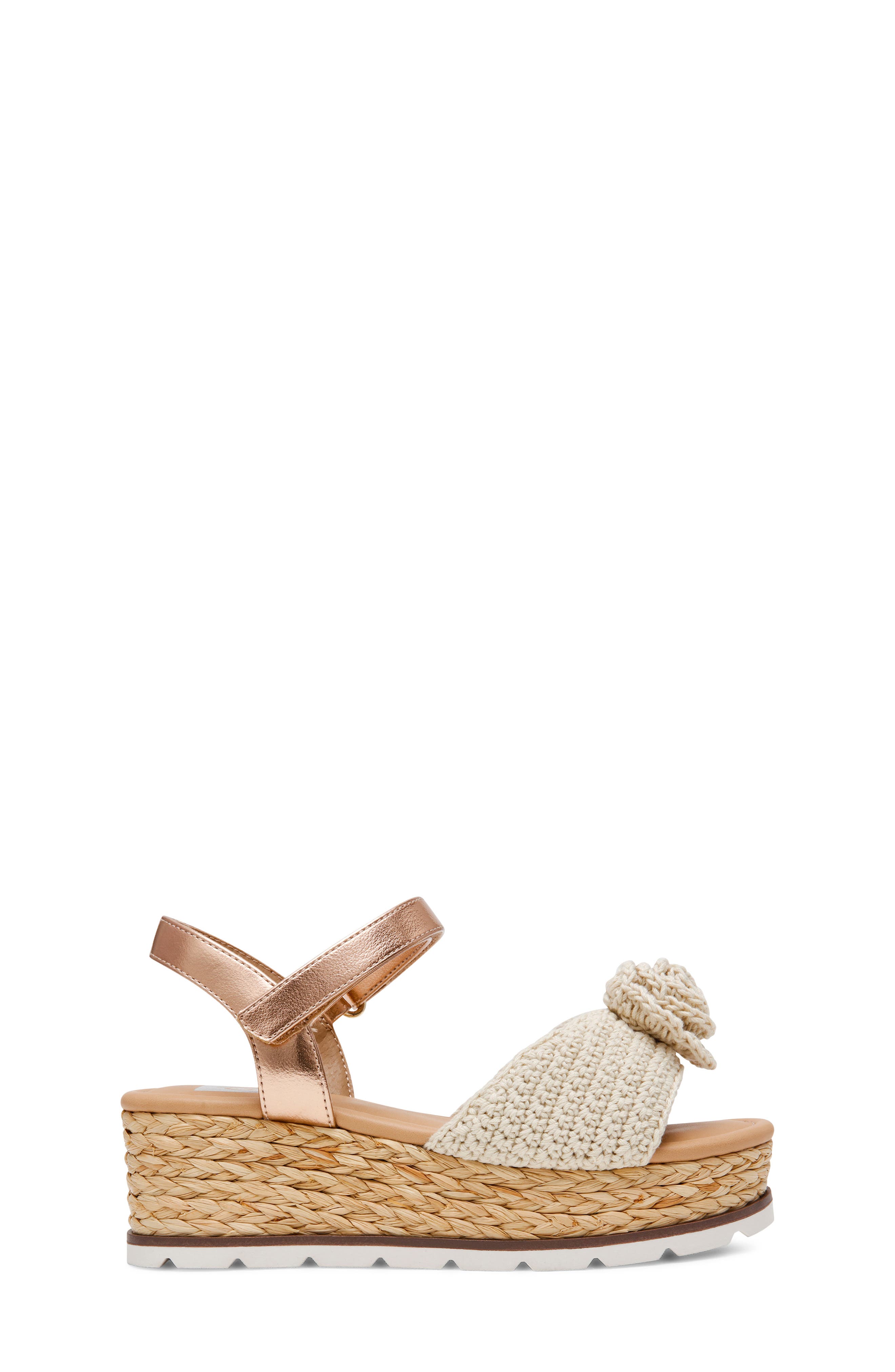 Dolce Vita Kids' Valissa Wedge Sandal, Alternate, color, Ivory/ Rose Gold