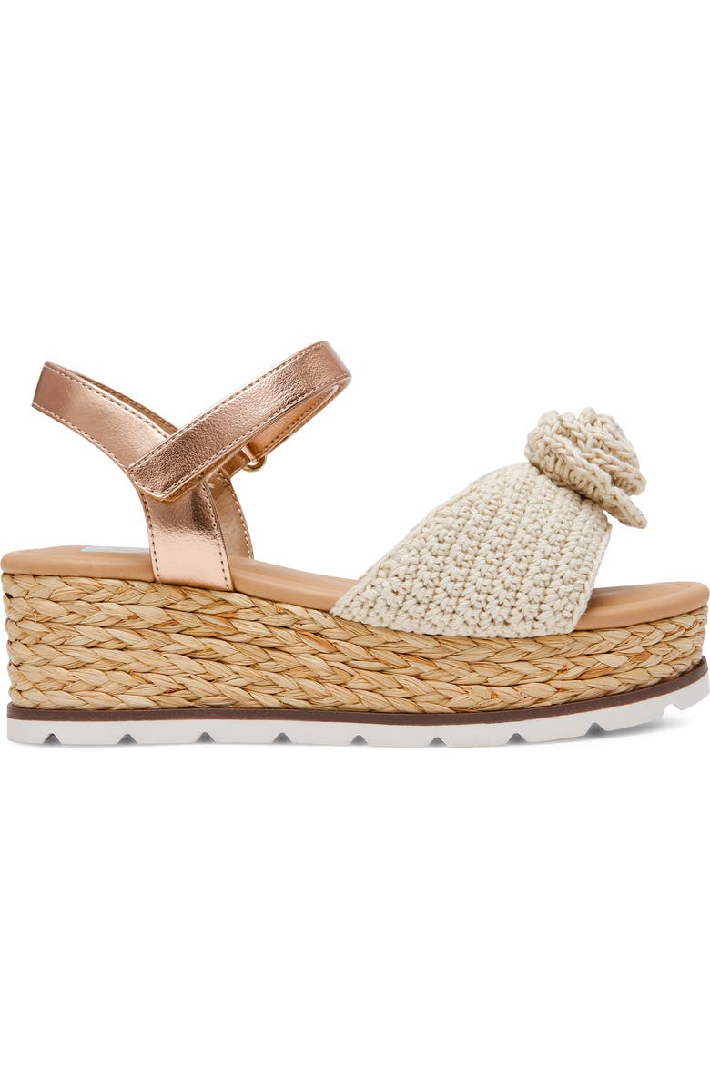 Dolce Vita Kids' Valissa Wedge Sandal, Alternate, color, Ivory/ Rose Gold