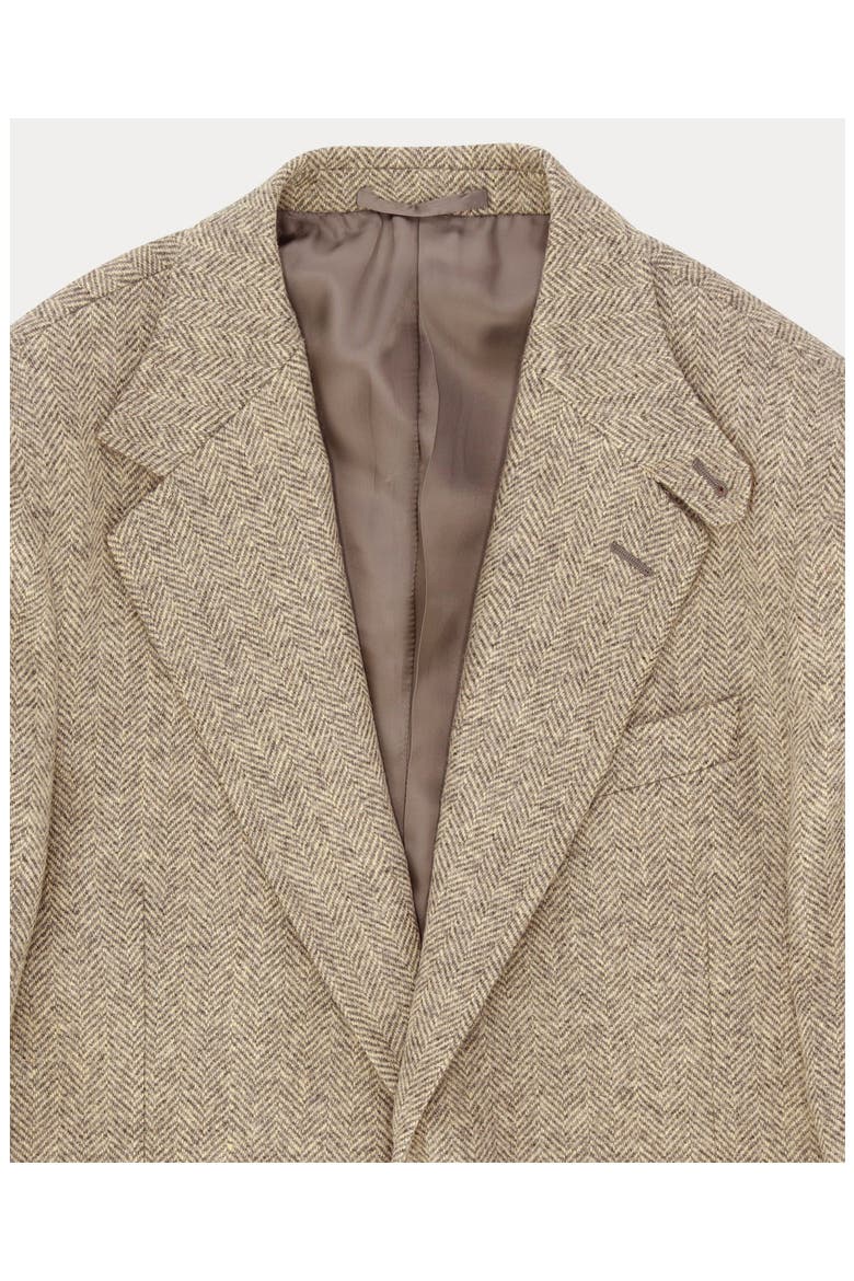 Bernardo Herringbone Blazer Jacket, Alternate, color, BEIGE