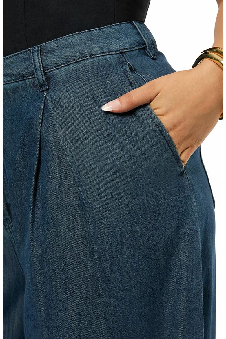 Pleated Wide Leg Jean, Alternate, color, MID WASH