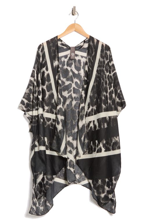 Vince Camuto Chevron Leopard Topper In Black