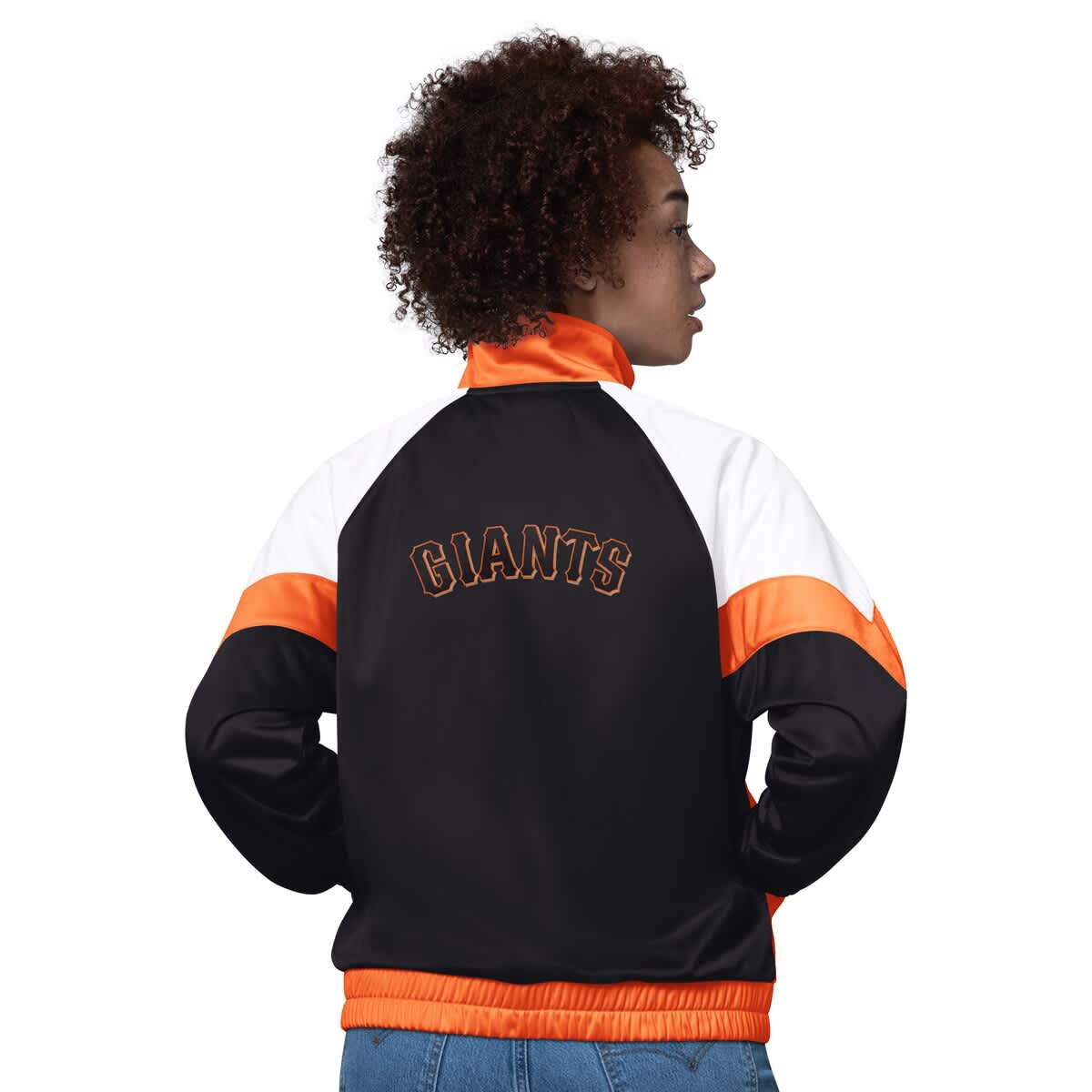 Women's Starter  White/Orange San Francisco Giants Teamwork Raglan Full-Zip Track Jacket - image 2