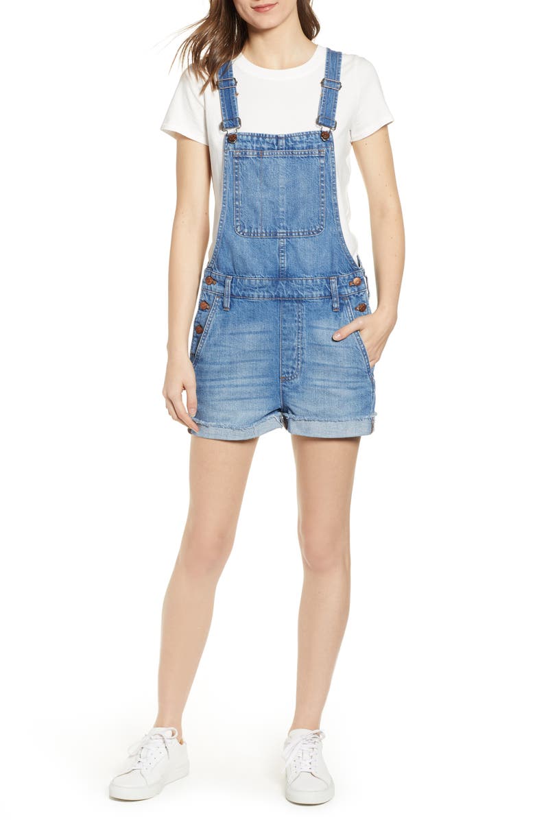 Madewell Adirondack Short Overalls, Main, color, 