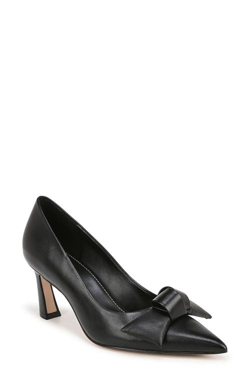 27 EDIT Naturalizer Emery Bow Pointed Toe Pump in Black Leather 