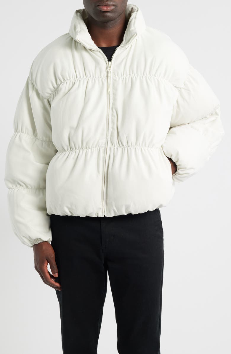 PacSun Eighty 3 Channel Puffer Jacket, Alternate, color, Cream