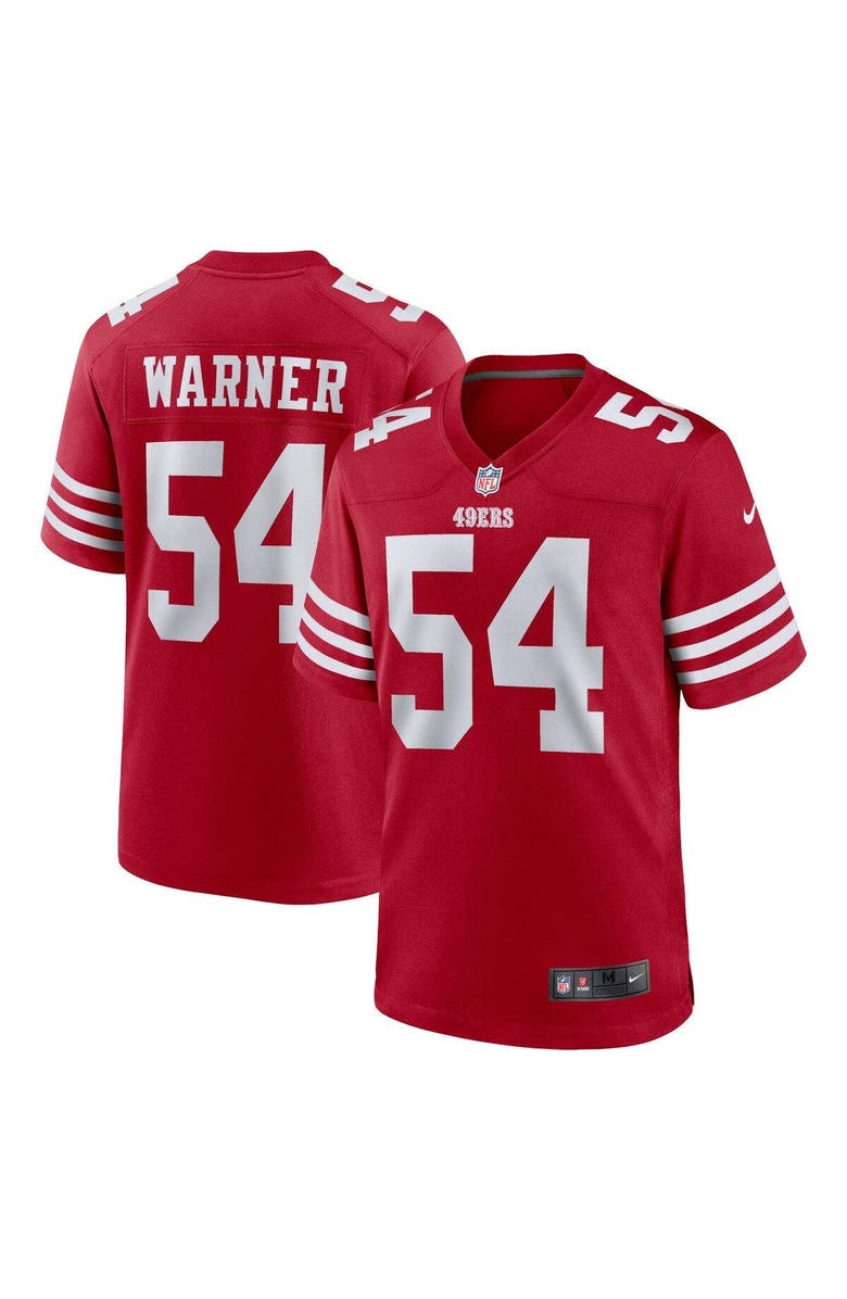 Nike Men's Nike Fred Warner Scarlet San Francisco 49ers Player Game Jersey, Main, color, Scarlet