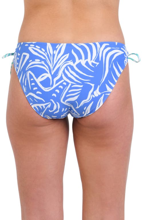 La Blanca Beachside Bay Adjustable Loop Bikini Bottoms In Blue