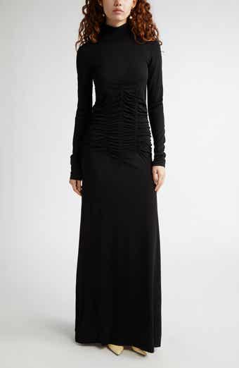 BITE Studios Ruched Long Sleeve Jersey Turtleneck Dress