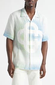 Casablanca Dots Linen Camp Shirt