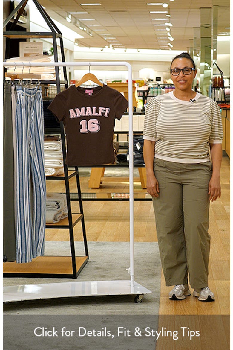 Amalfi Contrast Stretch Cotton Blend Crop Graphic T-Shirt video