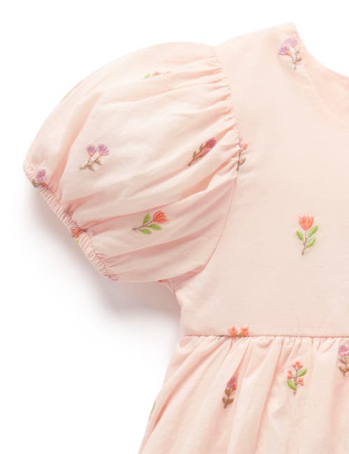 Purebaby Embroidered Dress & Headband In Neutral