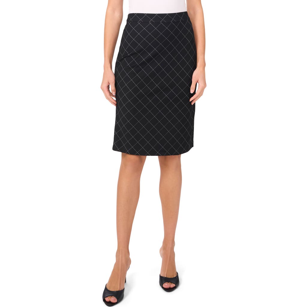 Halogen ® Print Ponte Pencil Skirt In Black
