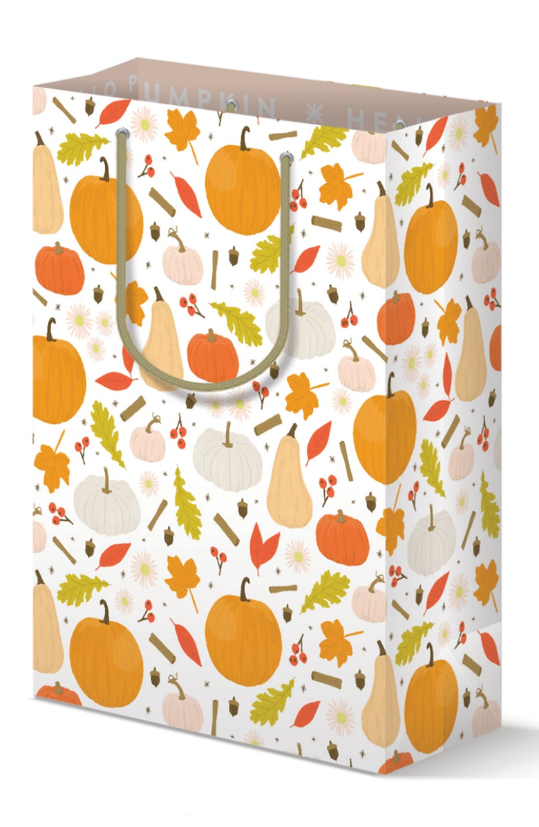 Joy Paper Co. Hello Pumpkin Pattern Fall Gift Bag Set of 3, Alternate, color, 