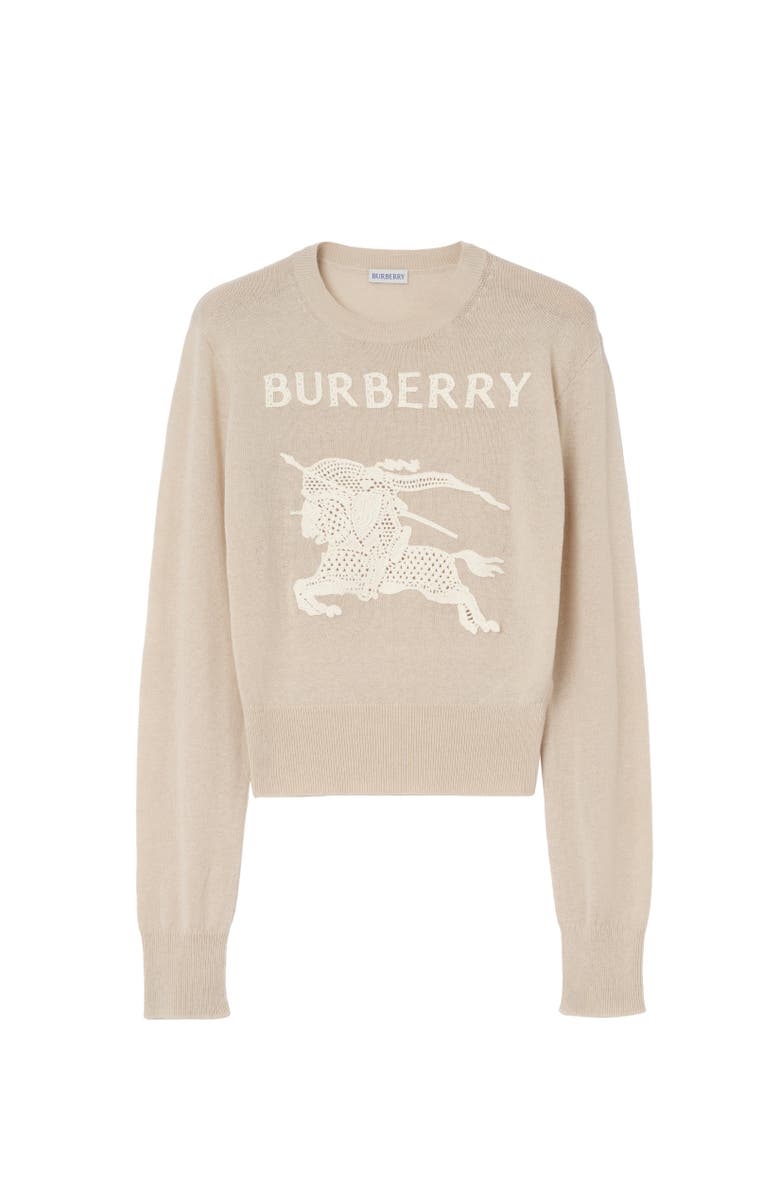 Burberry EKD Cotton Wool Sweater, Alternate, color, Easel Beige