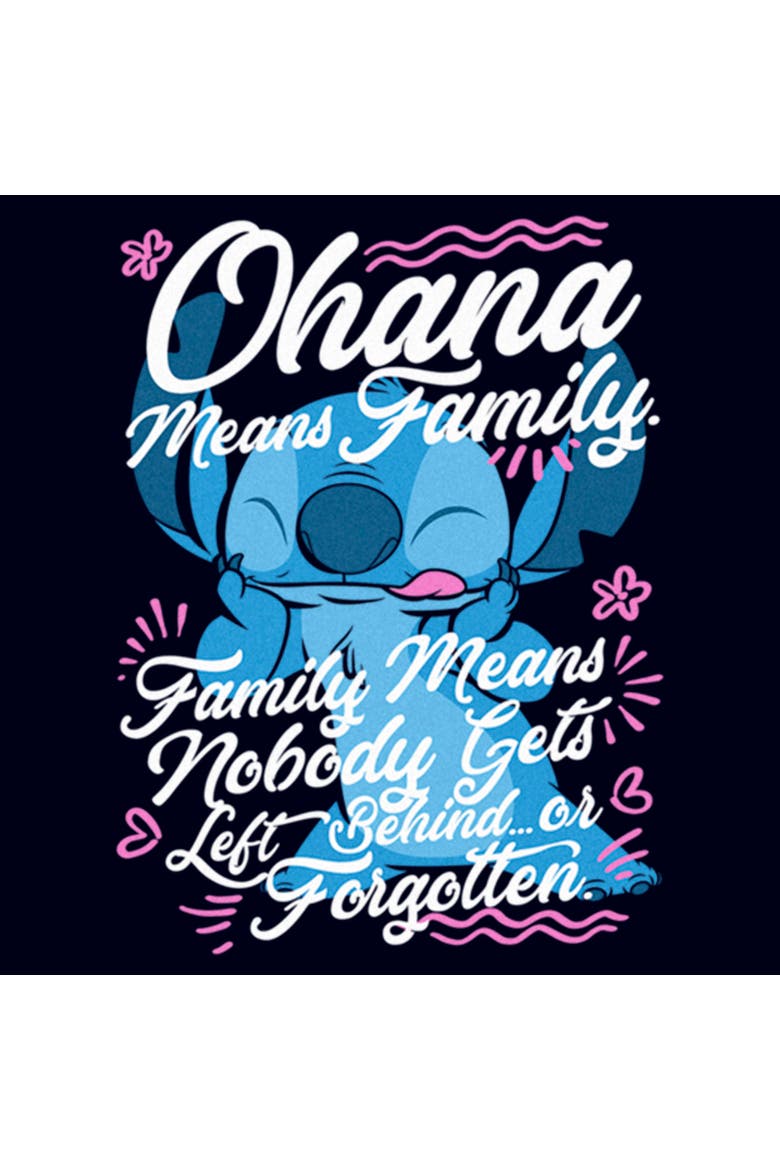 Women's Ohana Means Family Short Sleeve Graphic T-Shirt, Alternate, color, Navy Blue