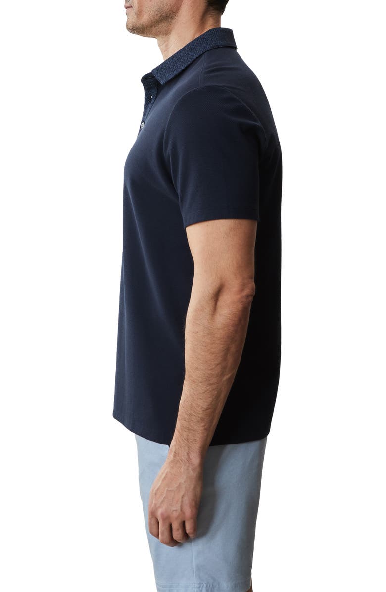 Robert Barakett Baytides Contrast Collar Polo, Alternate, color, Navy