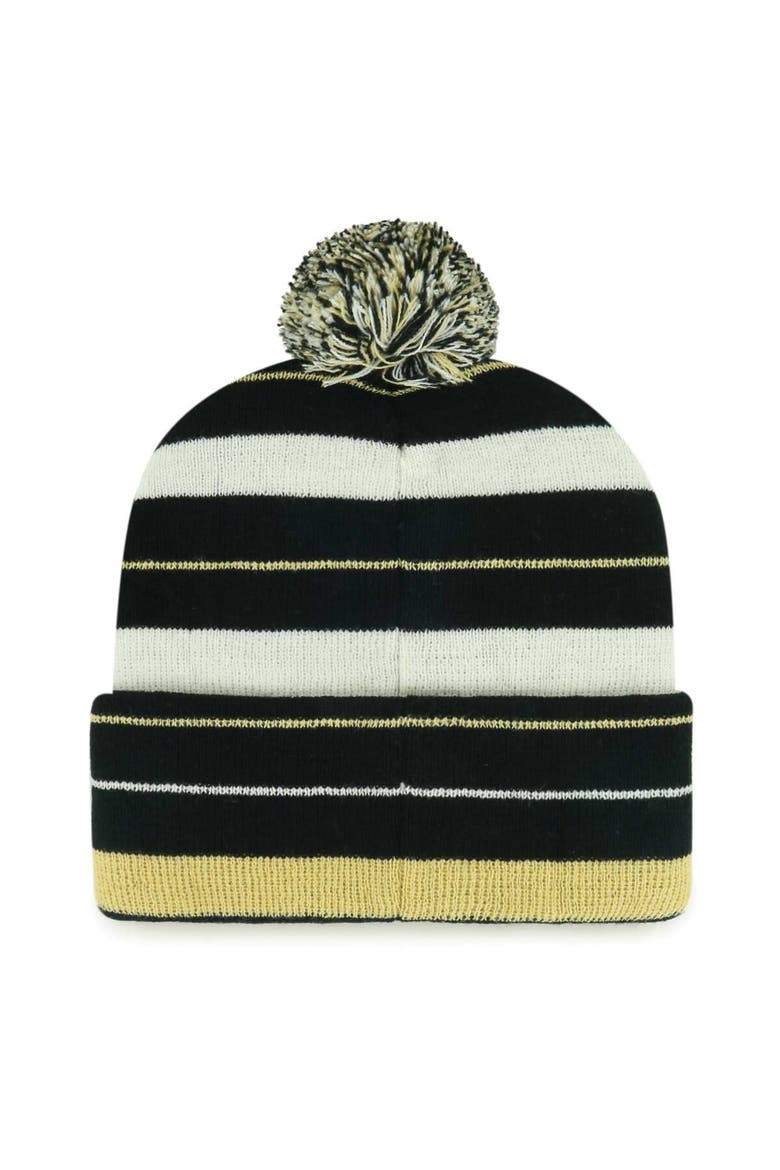 Men's '47 Black New Orleans Saints Powerline Cuffed Knit Hat with Pom, Alternate, color, Black