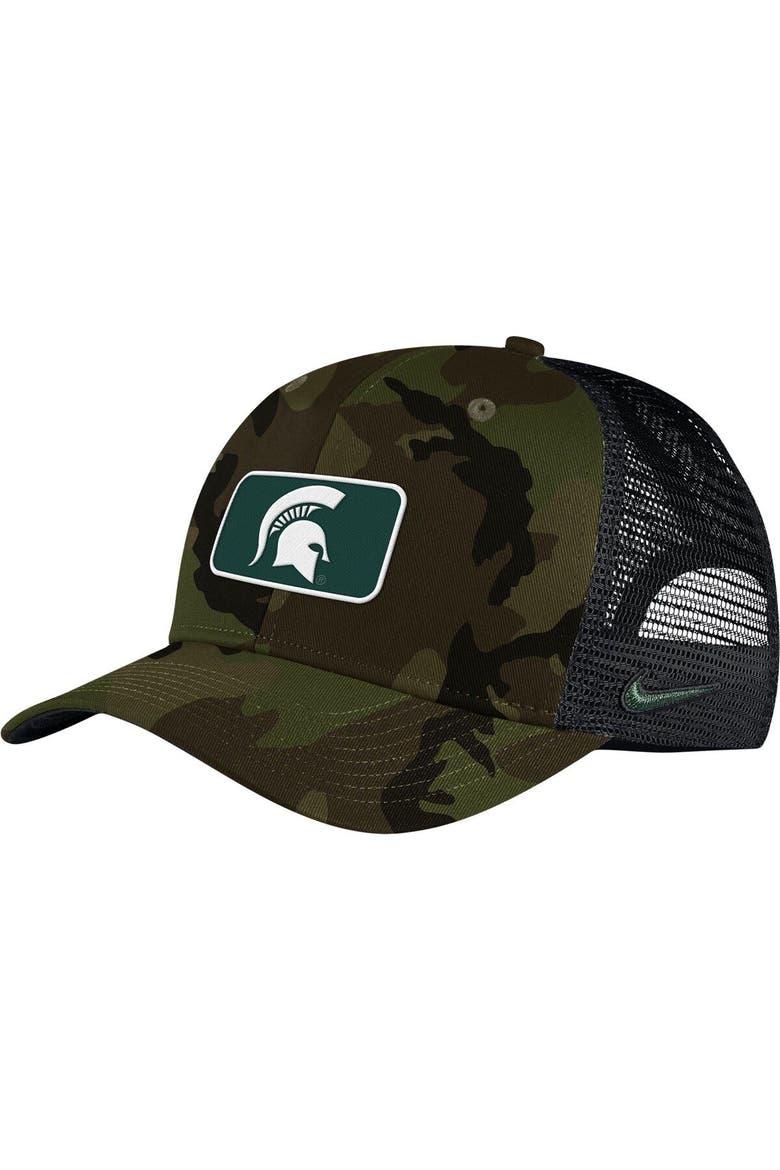 Men's Nike Camo/Black Michigan State Spartans Classic99 Trucker Snapback Hat, Main, color, Camo