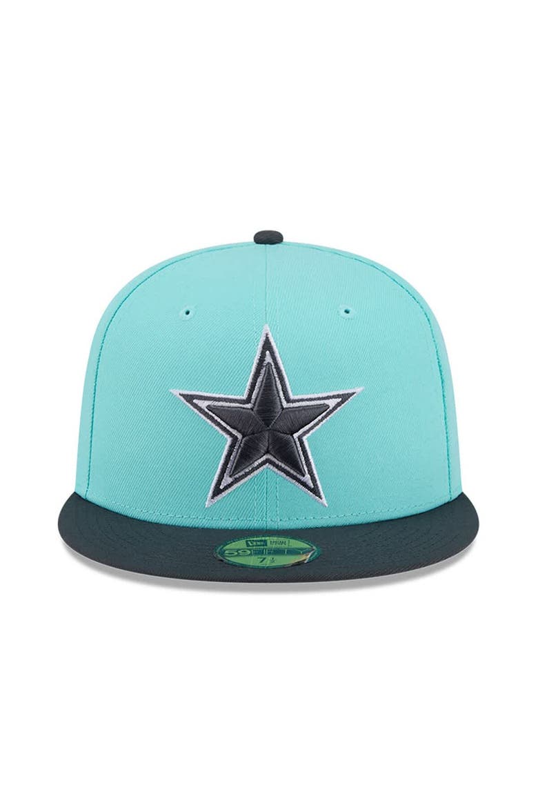 Men's New Era  Light Blue/Navy Dallas Cowboys Two-Tone Color Pack 59FIFTY Fitted Hat, Alternate, color, Light Blue