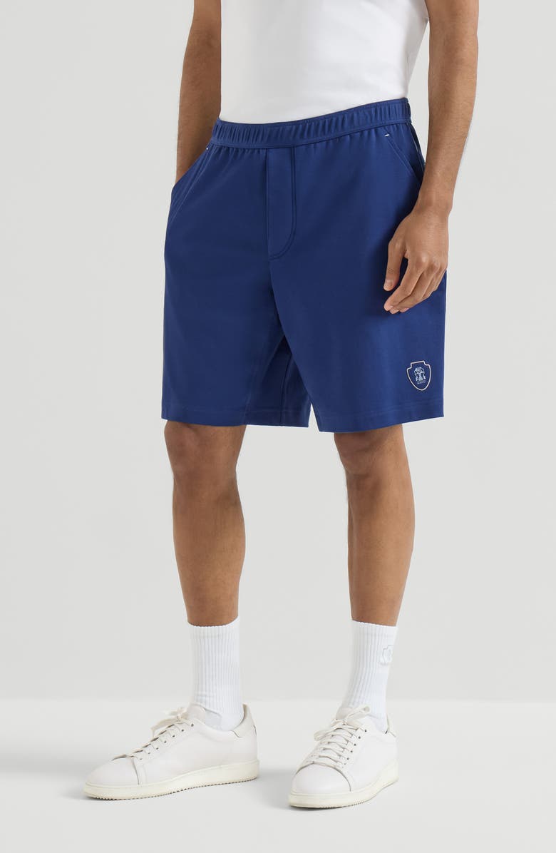 Brunello Cucinelli Interlock Bermuda shorts, Alternate, color, Avio Blue