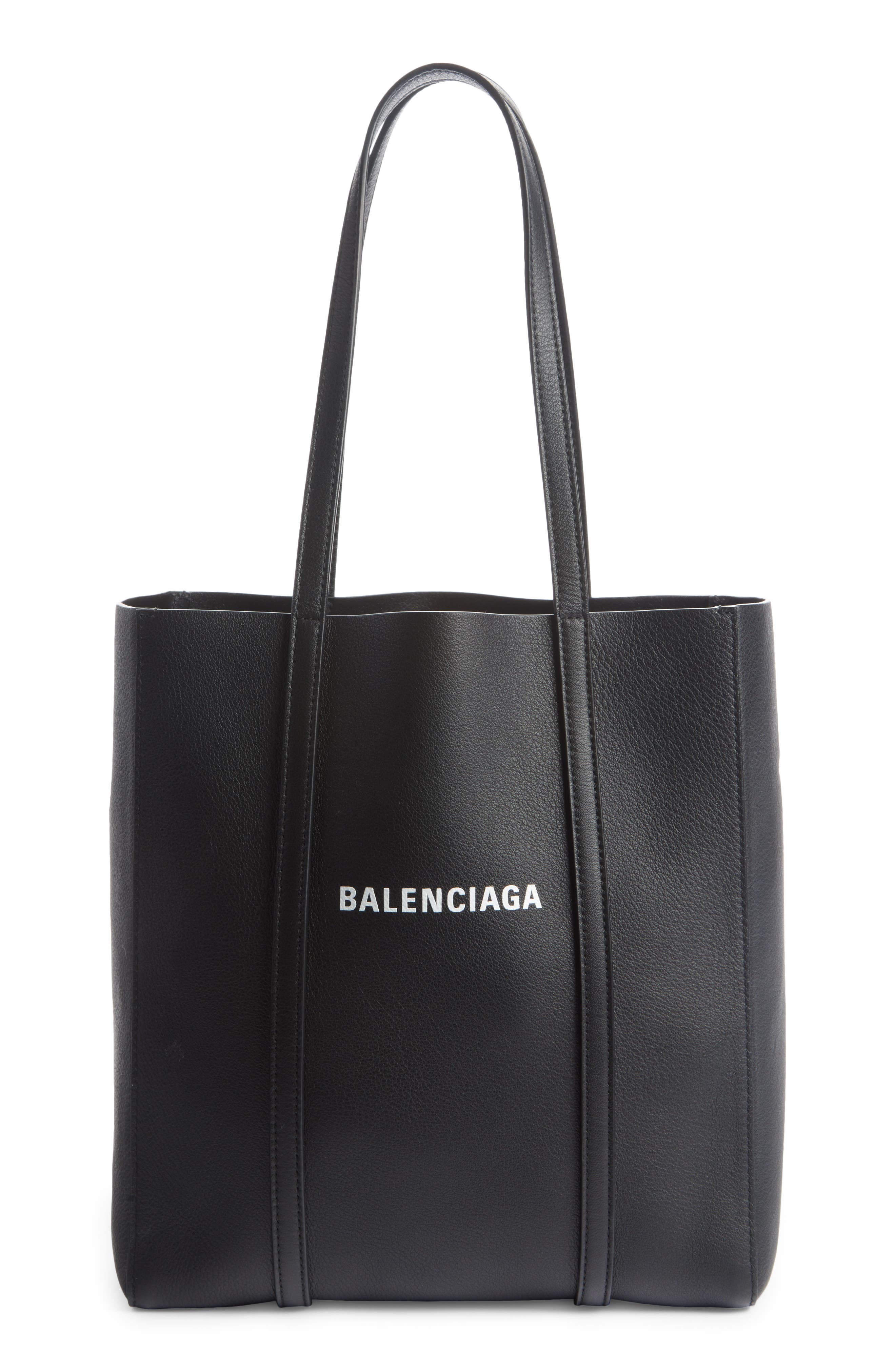 Balenciaga Extra Small Everyday Logo Calfskin Tote, Main, color, 