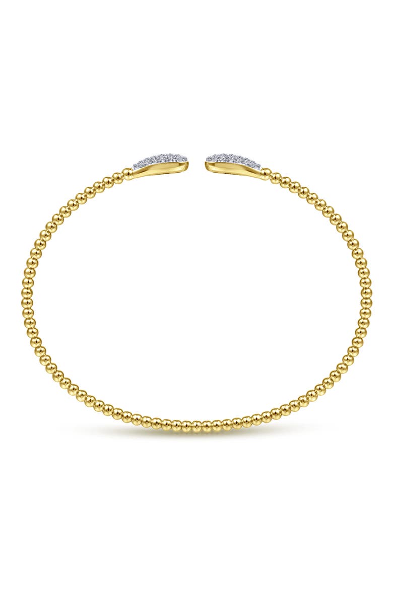 Bujukan Beaded Diamond Pavé Cuff Bracelet, Alternate, color, GOLD