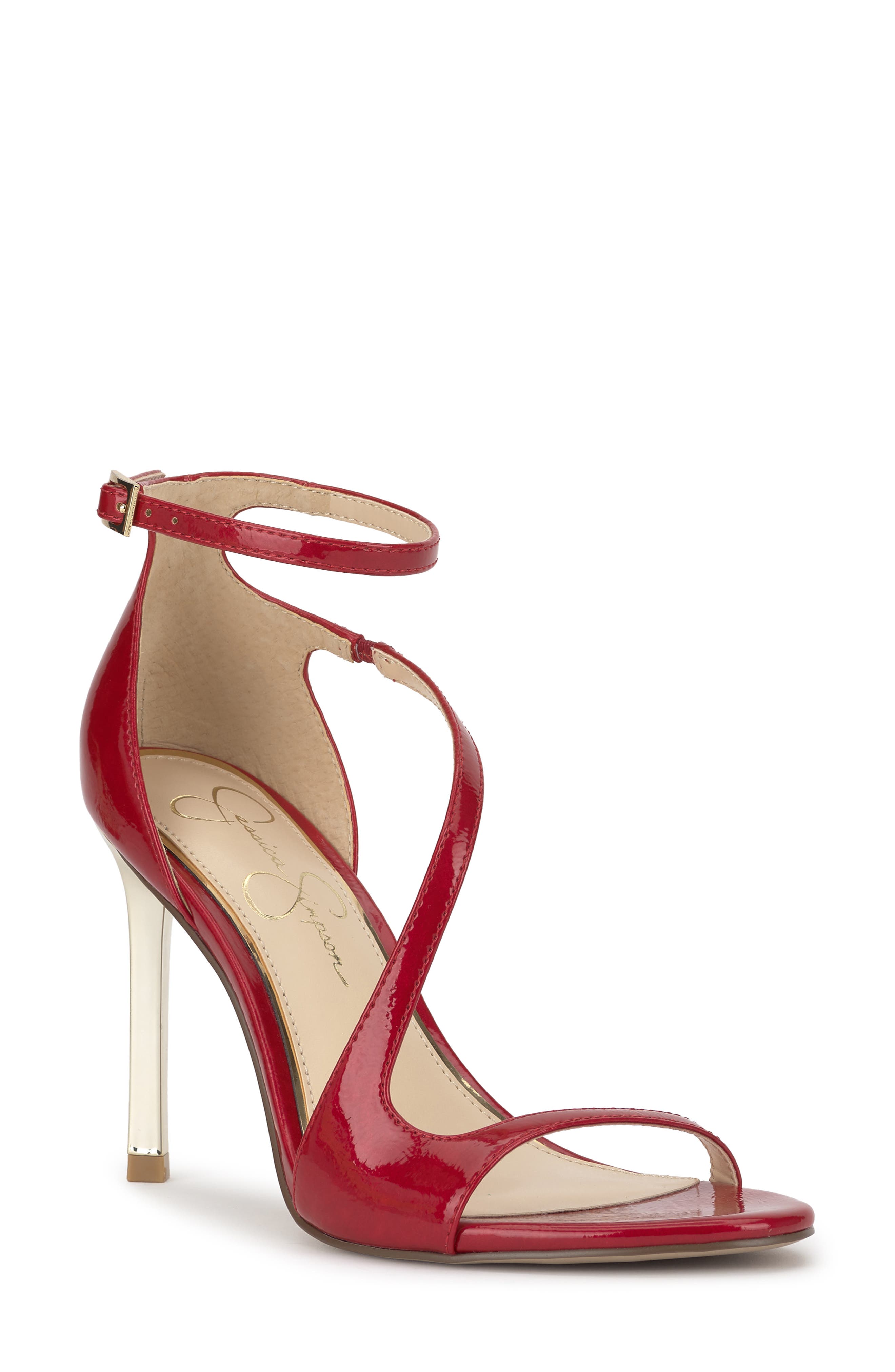 Jessica Simpson Qamille Ankle Strap Sandal, Main, color, Red Muse04