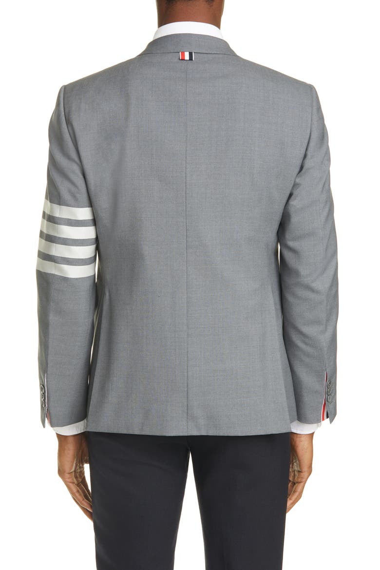4 Bar Mélange Wool Sport Coat, Alternate, color, MED GREY