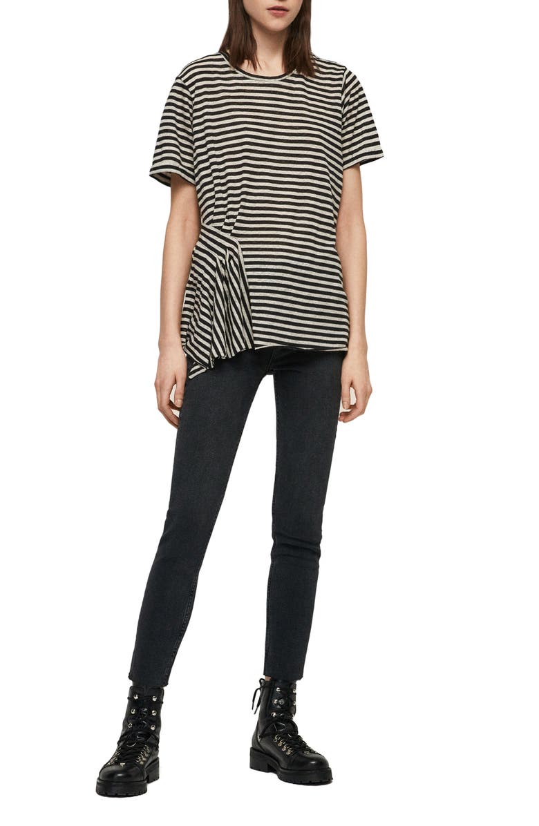 AllSaints Robi Stripe Tee, Alternate, color,