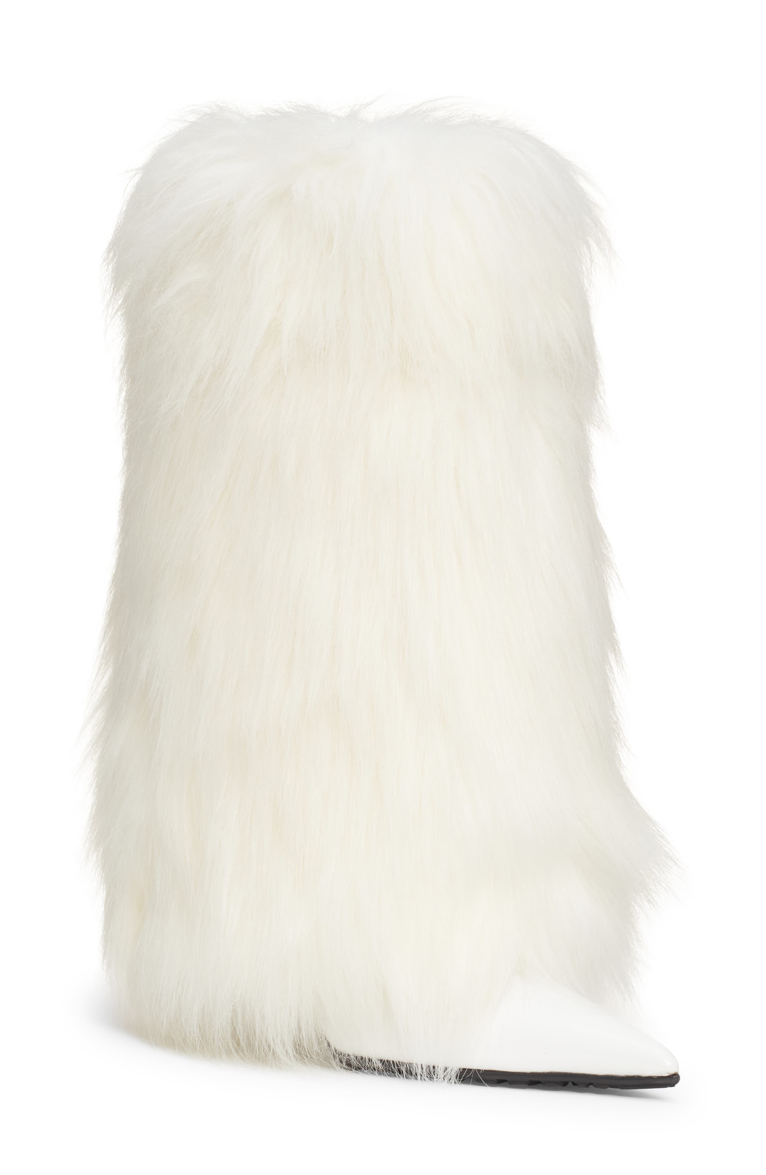Dolce&Gabbana Faux Fur Knee High Boot, Main, color, 