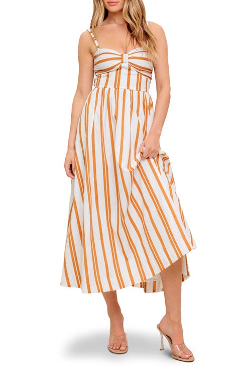 Stripe Cotton Fit & Flare Maxi Sundress