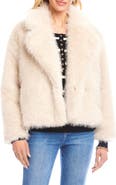 Karen Kane Faux Fur Crop Jacket