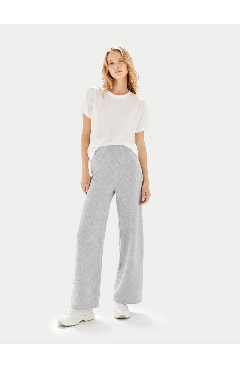Gobi Cashmere Wide-Leg Ajour Knit Cashmere Pants, Alternate, color, High Rise