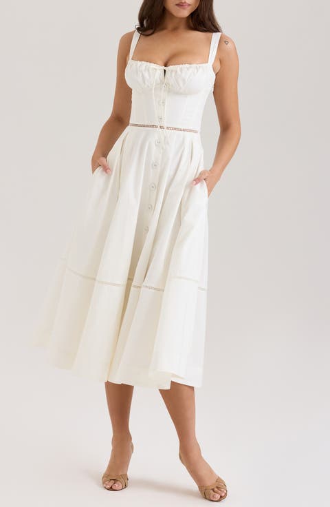 Chiarina Stretch Cotton Midi Sundress
