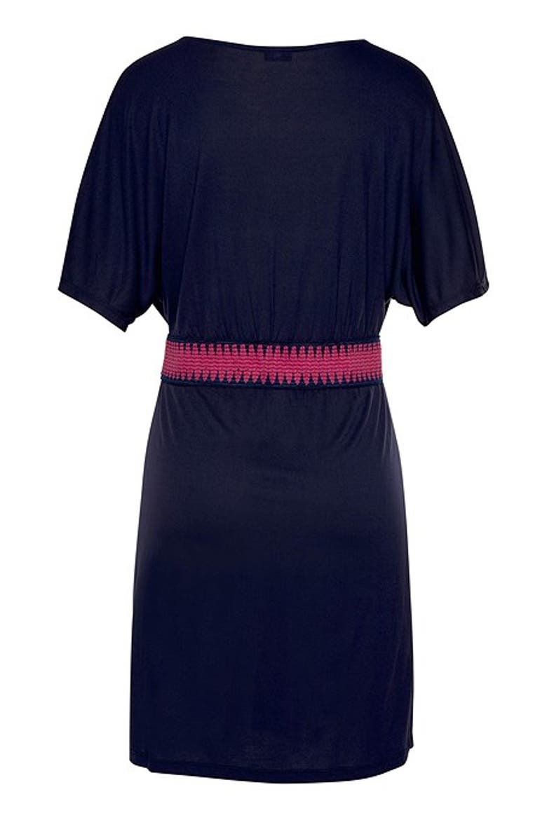 Women's Wrap Look Dress, Alternate, color, Navy