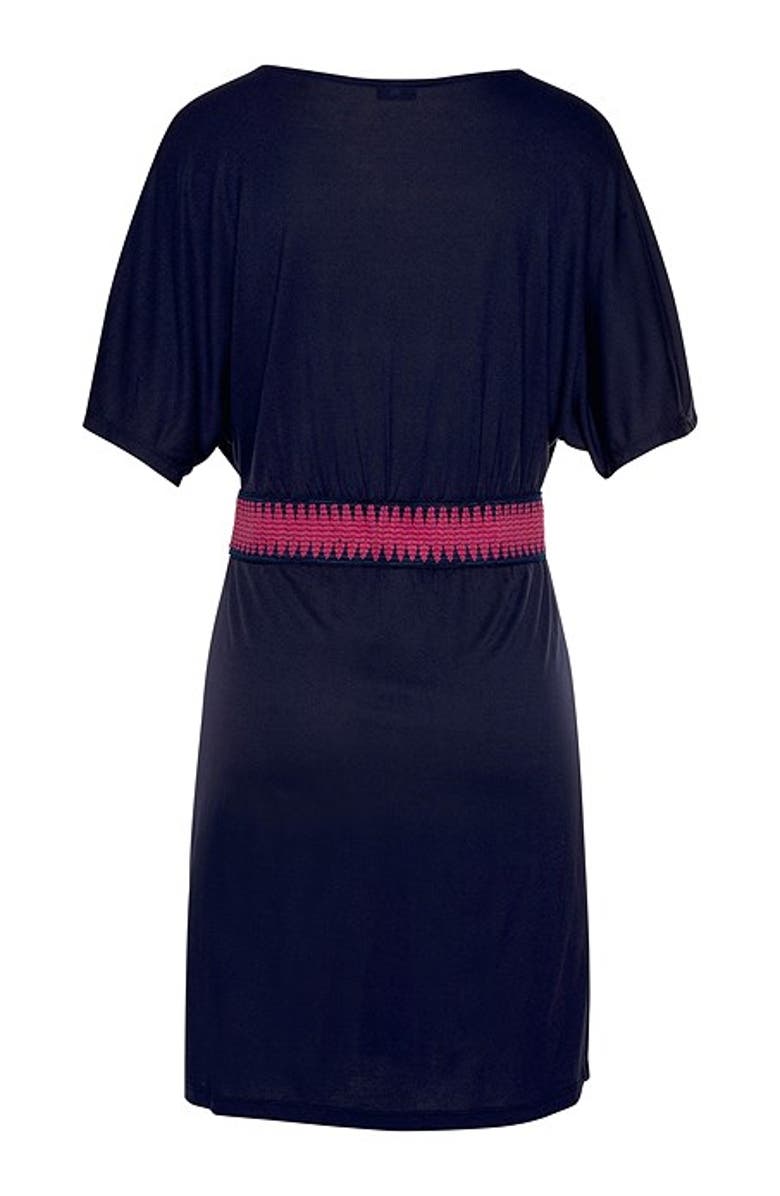 LASCANA Women's Wrap Look Dress, Alternate, color, Navy